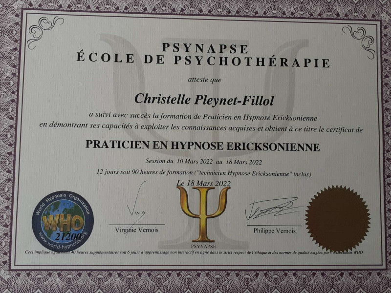 Praticien en hypnose ericksonienne