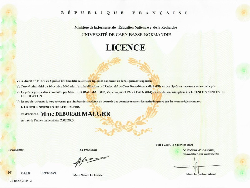 Licence Sciences de L'éducation