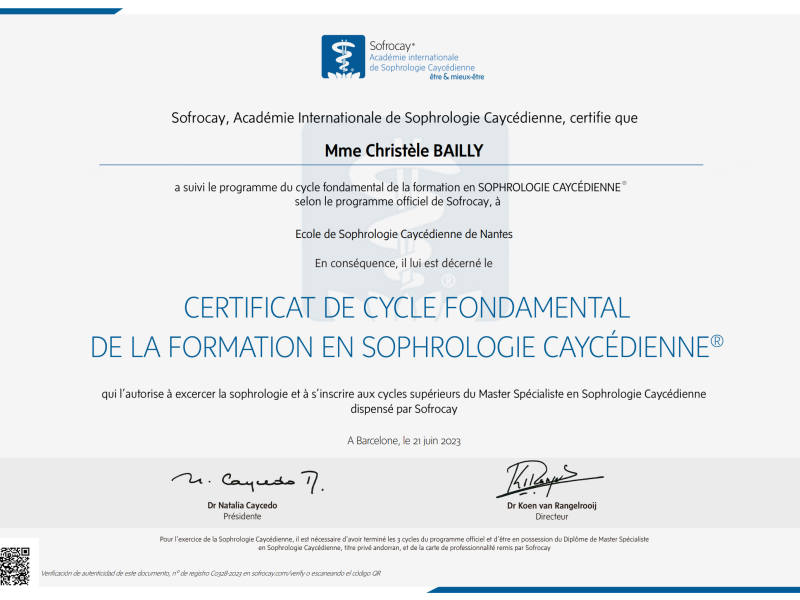 Certification de Cycle Fondamental