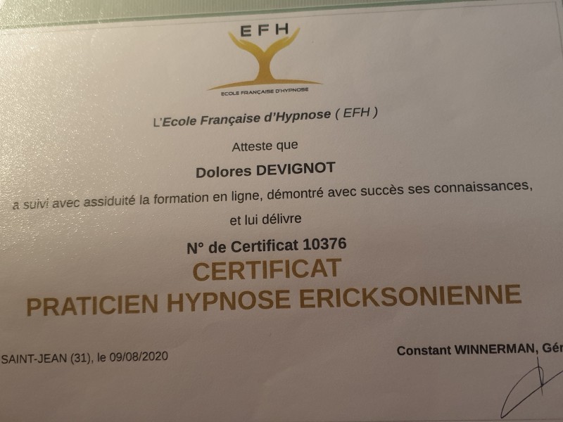 PRATICIEN D HYPNOSE ERICKSONIENNE