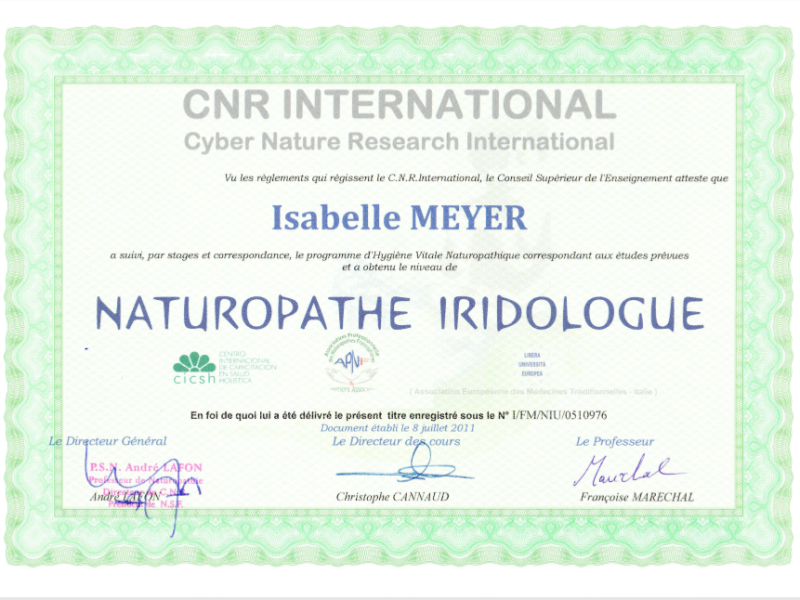 Naturopathe Iridologue