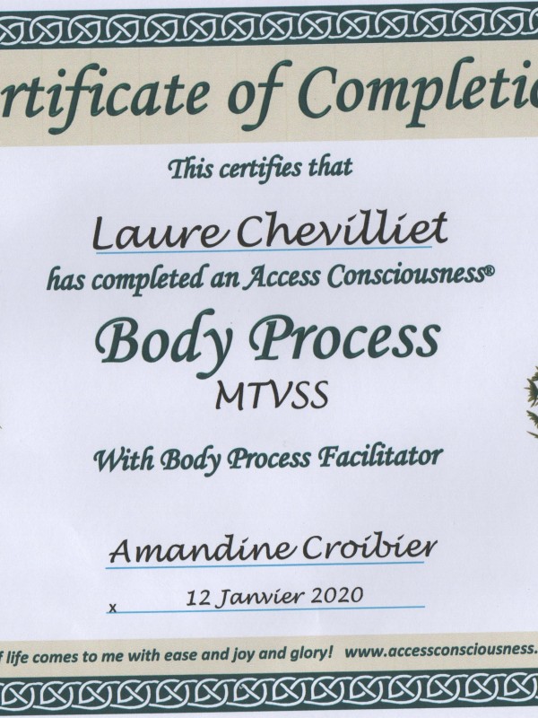 Praticienne Processus Corporel MTVSS